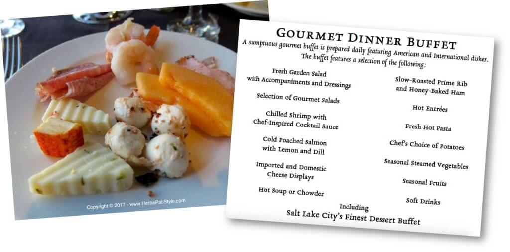 Menu del The Roof Restaurant - Ristorante a Salt Lake City Menu del The Roof Restaurant - Ristorante a Salt Lake City