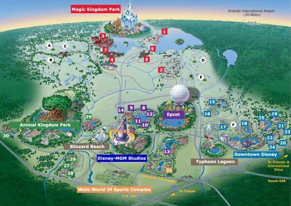 walt disney world orlando - mappa