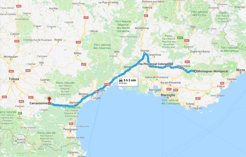 Itinerario in Francia