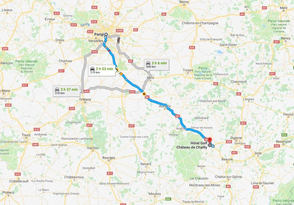 Itinerario in Francia