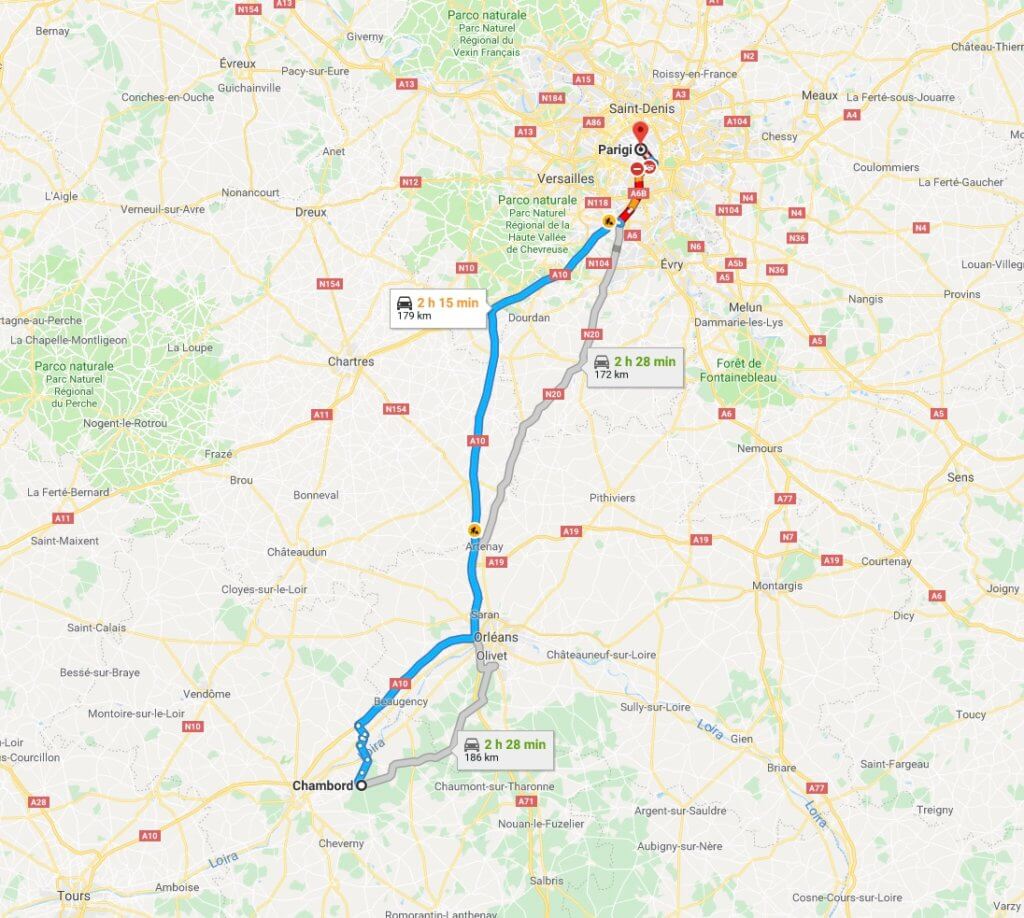 Itinerario in Francia