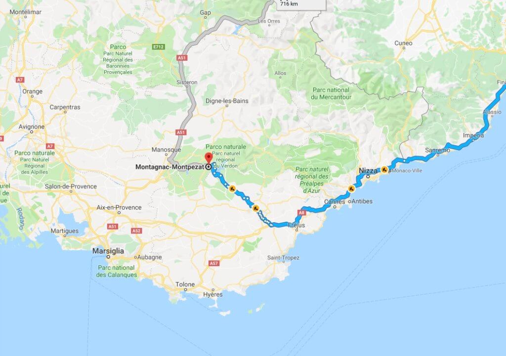 Itinerario in Francia