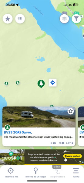 Sosta panoramica in camper a Garve